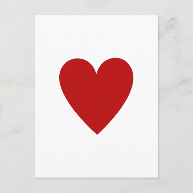 Red Heart Postcard (Front)