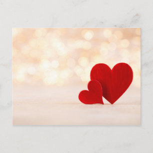 Red heart. postcard