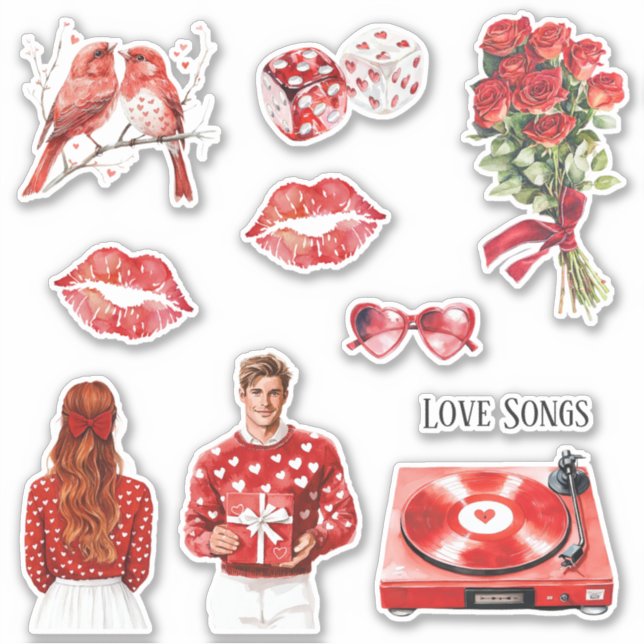 Red Heart Record Love Songs (Front)