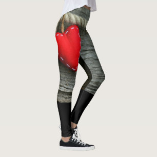 Red Heart & Rope Leggings