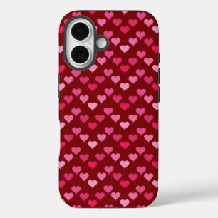 Red heart seamless iPhone 16 case