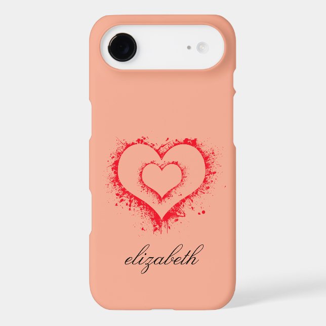 red heart shape colorful background personalized  (Back)
