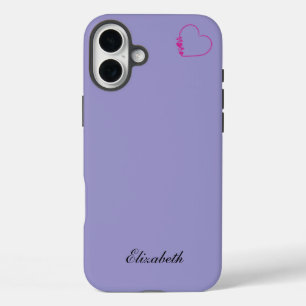 red heart shape colorful background personalized iPhone 16 plus case