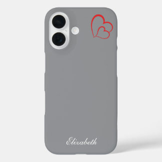 red heart shape colorful background personalized iPhone 16 case