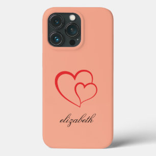 red heart shape colorful background personalized iPhone 13 pro case