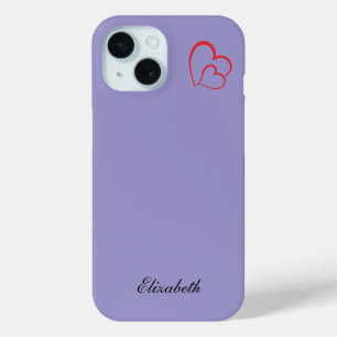 red heart shape colorful background personalized iPhone 15 case