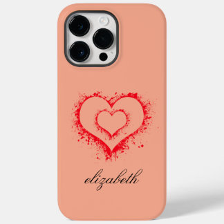 red heart shape colorful background personalized Case-Mate iPhone 14 pro max case