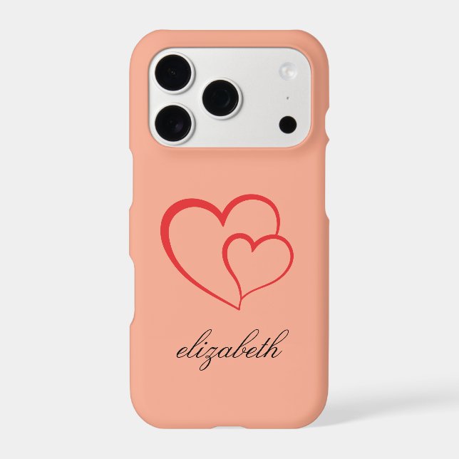 red heart shape colourful background personalised  (Back)