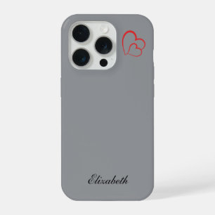 red heart shape colourful background personalised iPhone 15 pro case
