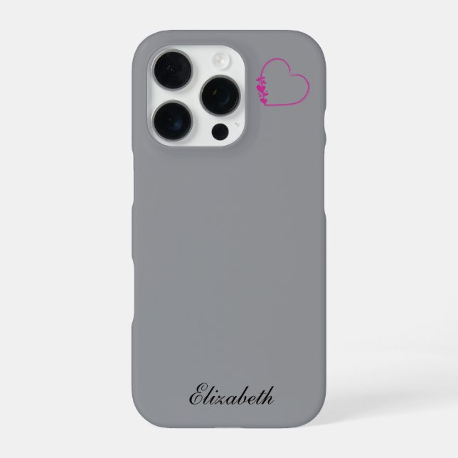 red heart shape colourful background personalised  iPhone case (Back)