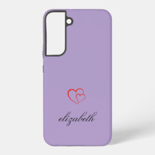 red heart shape colourful background personalised samsung galaxy case