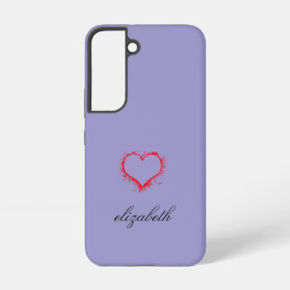 red heart shape colourful background personalised samsung galaxy case