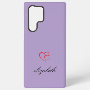 red heart shape colourful background personalised samsung galaxy case