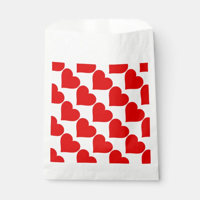 Red Heart Shape Love Classic Simple Minimalism Favour Bag (Front)