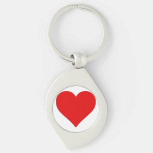 Red Heart Shape Love Classic Simple Minimalism Key Ring