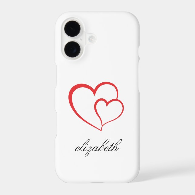 red heart shape withe background personalized  (Back)