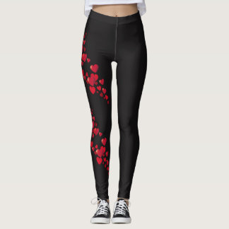 Red Heart Shaped Leggings