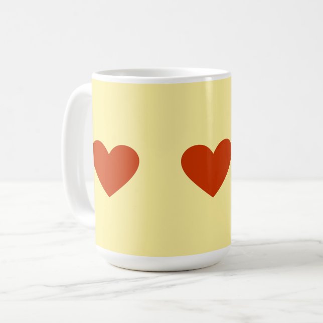 Red Heart Simple Coffee Mug (Front Left)