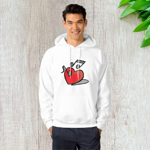 Red Heart Singing Music Notes Hoodie