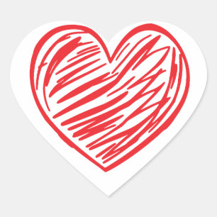Red heart sticker