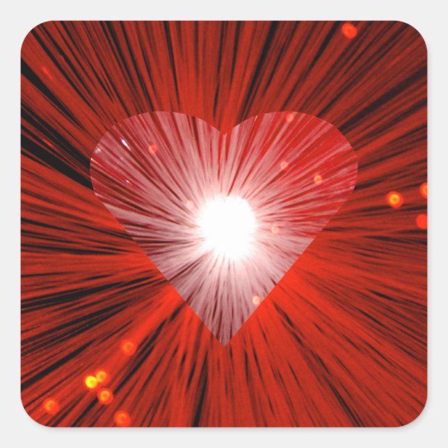 Red Heart sticker square (Front)
