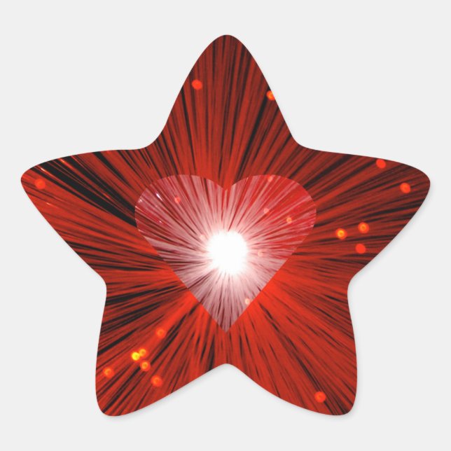 Red Heart sticker star (Front)