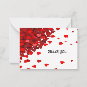 Red Heart Thank You Cards