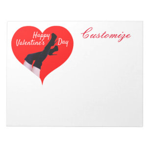 Red Heart Thigh-high Boots Valentine Thunder_Cove  Notepad