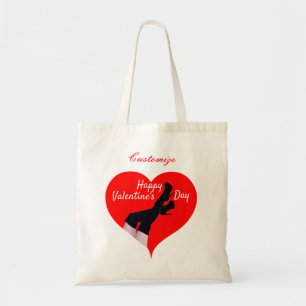 Red Heart Thigh-high Boots Valentine Thunder_Cove Tote Bag