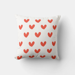 Red Heart Throw Pillow