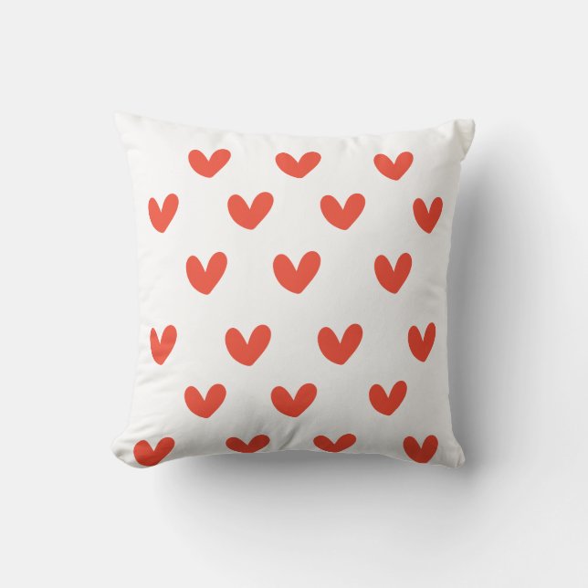 Red Heart Throw Pillow (Front)