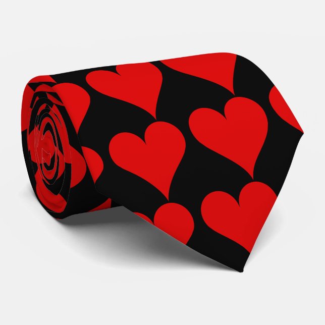 Red Heart Tie (Rolled)
