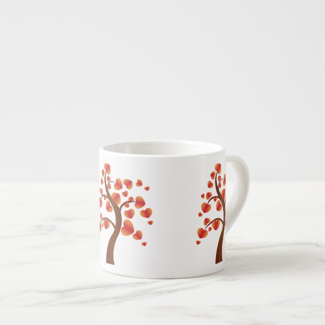 Red Heart Tree Espresso Cup (Front Right)