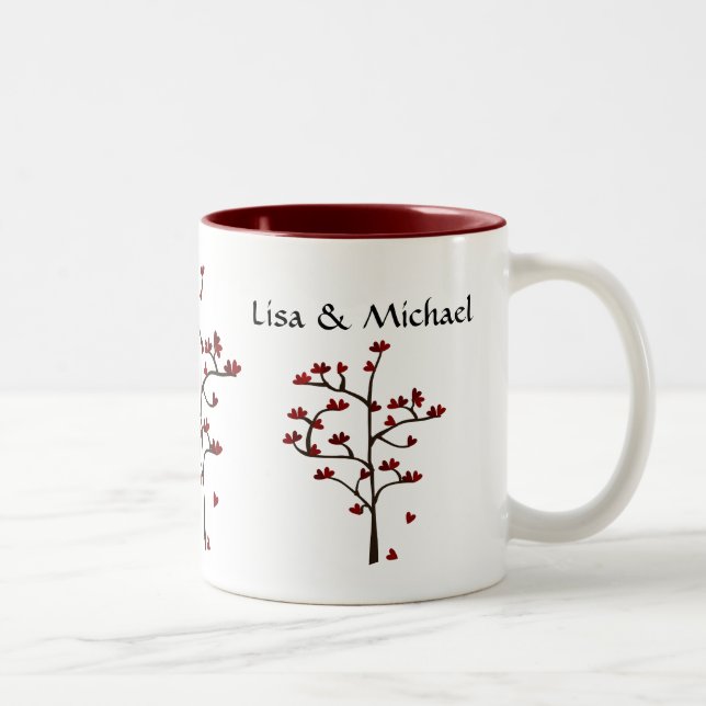 Red Heart Tree Love Mug (Right)