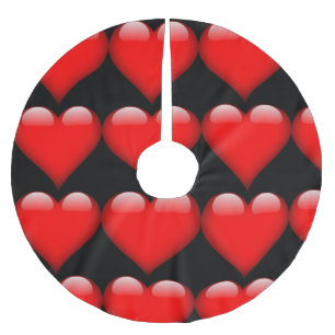 Red Heart Trendy Love Wedding Brushed Polyester Tree Skirt
