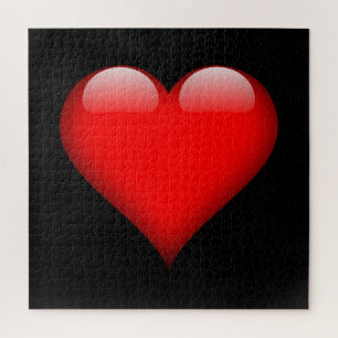 Red Heart Trendy Love Wedding Jigsaw Puzzle