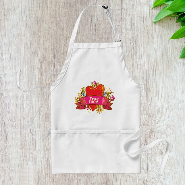 Red Heart True Love Standard Apron (Creator Uploaded)