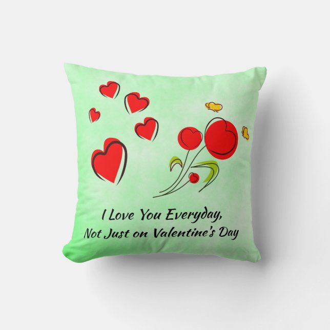 Red heart Valentine Cushion (Front)