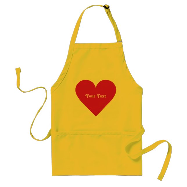 Red Heart Valentine custom aprons (Front)