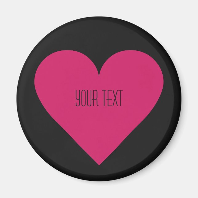 Red Heart Valentine custom magnet (Front)