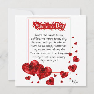 Red Heart Valentines Card