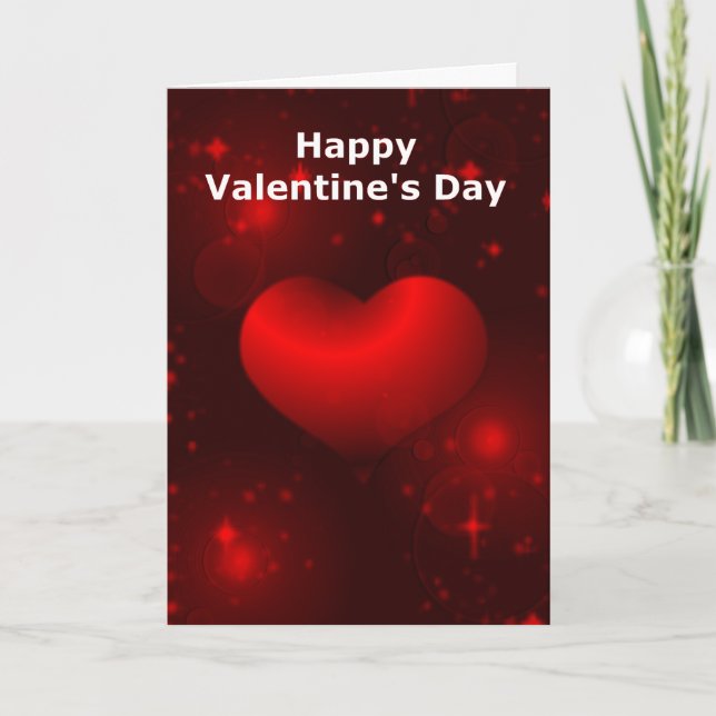 Red Heart Valentine's Day Card (Front)