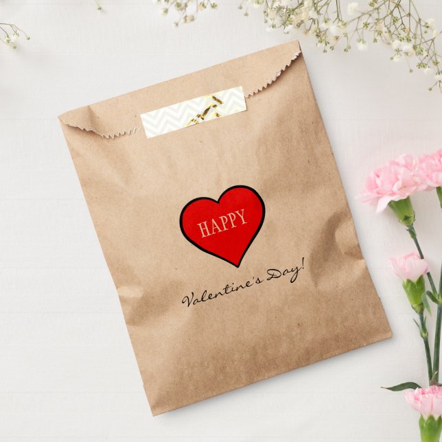 Red Heart Valentine's Day Favour Bag (Sealed)