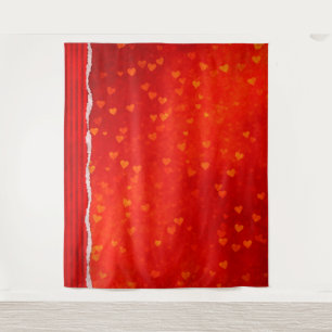 Red Heart Valentine's Day Photo BackdropTapestry Tapestry
