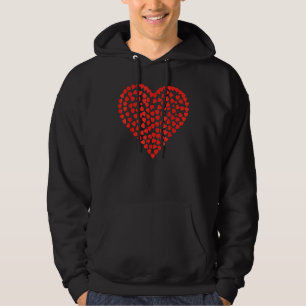 Red Heart Valentine's Day Women Girls Hoodie