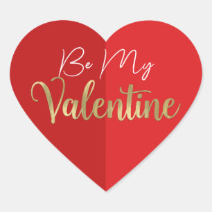 Red Heart Valentine's Party Heart Sticker