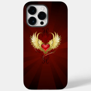 Red Heart with Golden Wings Case-Mate iPhone 14 Pro Max Case