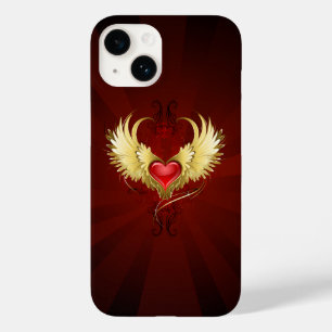 Red Heart with Golden Wings Case-Mate iPhone 14 Case