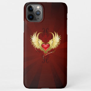 Red Heart with Golden Wings iPhone 11Pro Max Case