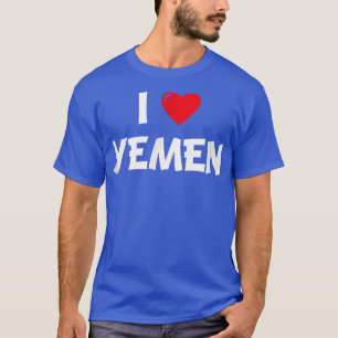 Red Heart Women Men Holiday I Love Yemen T-Shirt